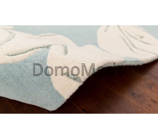 Шерстяний килим Matrix MAX 12 Devore Blue Купити в інтернет магазині ДомоМода фото 4 Шерстяний килим Matrix MAX 12 Devore Blue - Висока якість за найкращою ціною в Україні зображення 4.